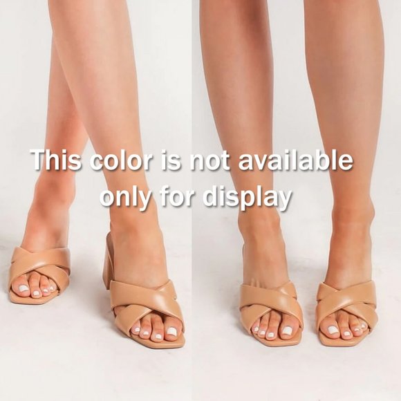 NEW Off White Twist Slip On Block Heel CUTE Sandal - Picture 12 of 12